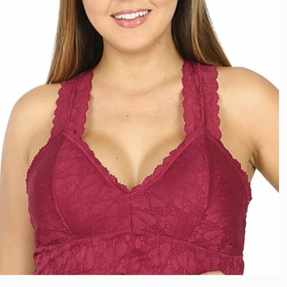 Zenana Outfitters Other - Wine Red PLUS SIZE BRALETTE